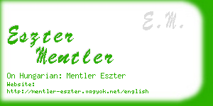 eszter mentler business card